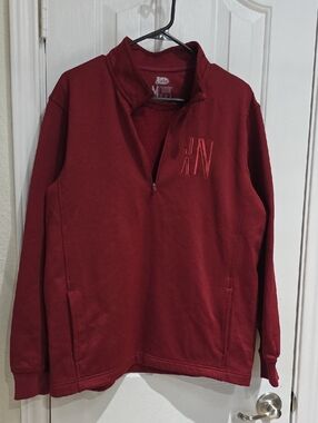 Justin Boots Quarter-Zip Pullover in Deep Burgundy Size M